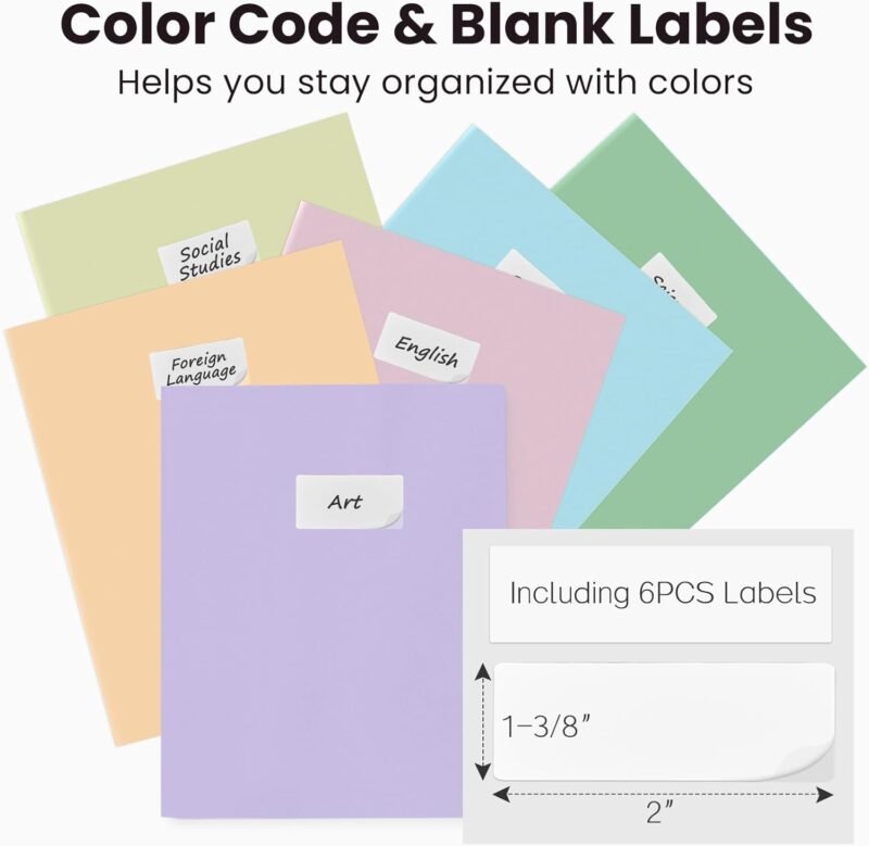 Sooez 6Pack Folders with Pockets, Pastel Colors, Heavy Duty Pocket Folders, Plastic Folders with Pockets, 2 Pocket Folders Bulk, Aesthetic File Folders, Back to School Office Filing Supplies - Image 2