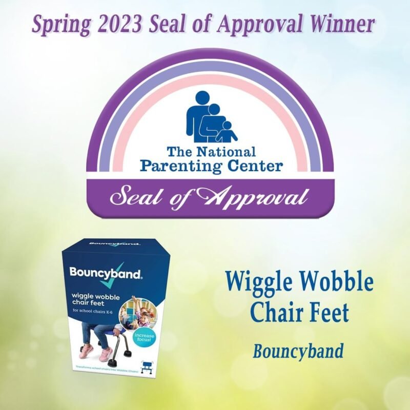 Bouncyband Wiggle Wobble Chair Feet – Transform a Standard School Chair into a Wobble Chair – Chair Feet for Classroom Help Improve Concentration and Calm Children Aged 3+ - Image 8
