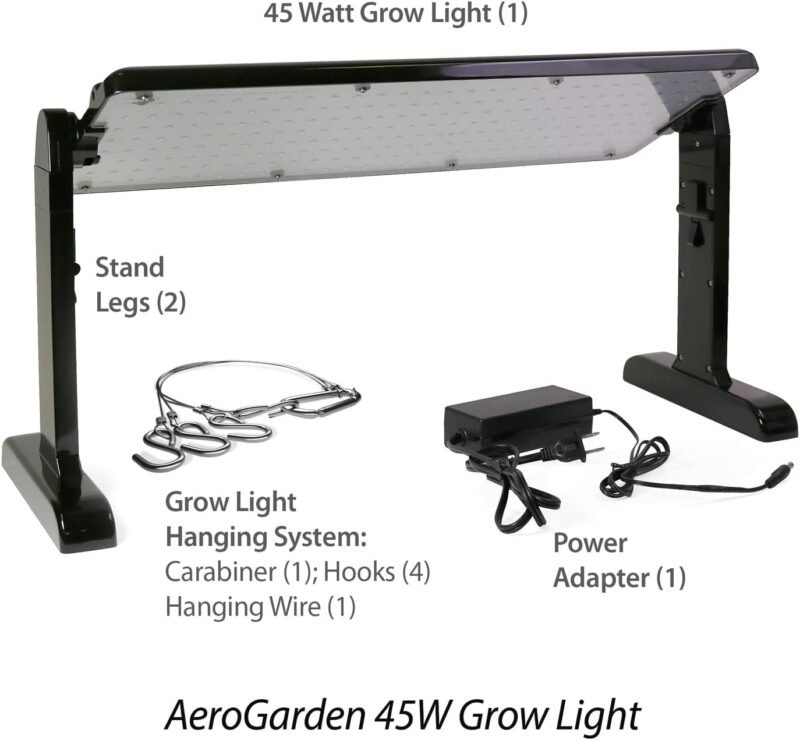 AeroGarden 45W LED Grow Light Panel - Grow Light for Plants, Includes Stand and Hanging Kit - Image 2