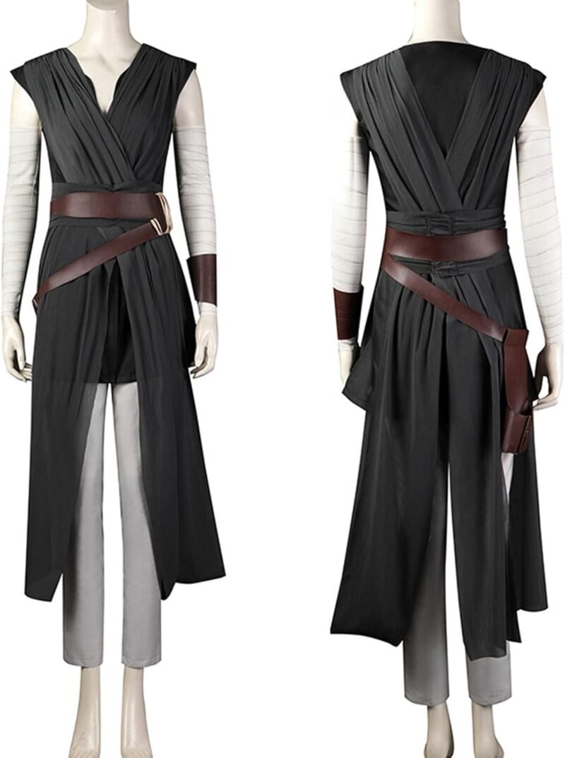 Rey Costume Womens Rise of SW Cosplay Rey Battle Outfits Warrior Uniform Suit Adult Halloween Fullset
