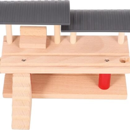 TOYANDONA Double-Deck Train Platform Toy for DIY Railway Scene Sturdy Track Accessory Interactive Educational Plaything for Boys and Girls Enhance Imagination and Fun