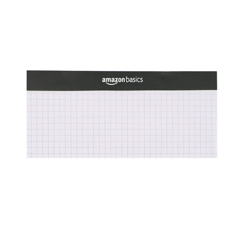 Amazon Basics Quad-Ruled Graph Paper Pad, Pack of 2, 8.5 Inch x 11.75 Inch, 100 Sheets/Pad, White - Image 5