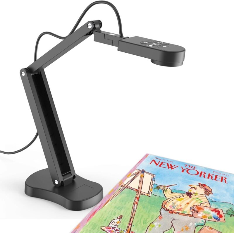 8MP USB Document Camera, Auto Focus, LED Light, Image Reversal, Built-in Mic, Mac OS, Windows, Chromebook for Distance Learning, Remote Teaching, Web Conferencing, Live Demo (KB700)