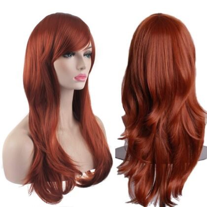 28 inch Fashion Wigs Long Wavy Curly Hair Cosplay Wig (Brown)