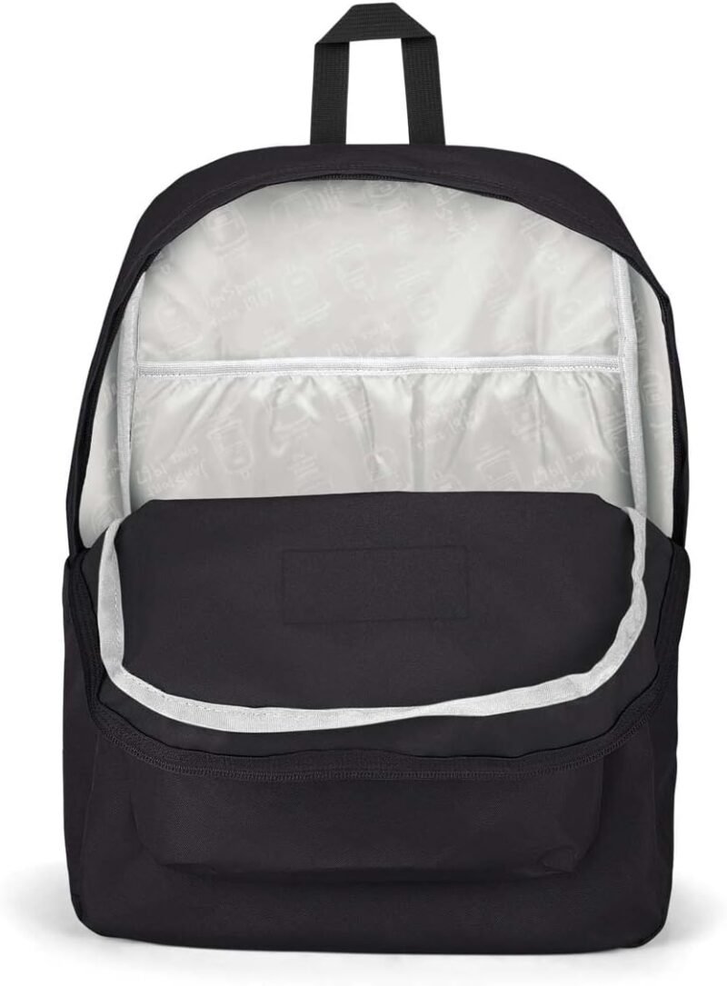 JanSport SuperBreak Plus Backpack with Padded 15-inch Laptop Sleeve and Integrated Bottle Pocket - Spacious and Durable Daypack for Work and Travel - Black - Image 8