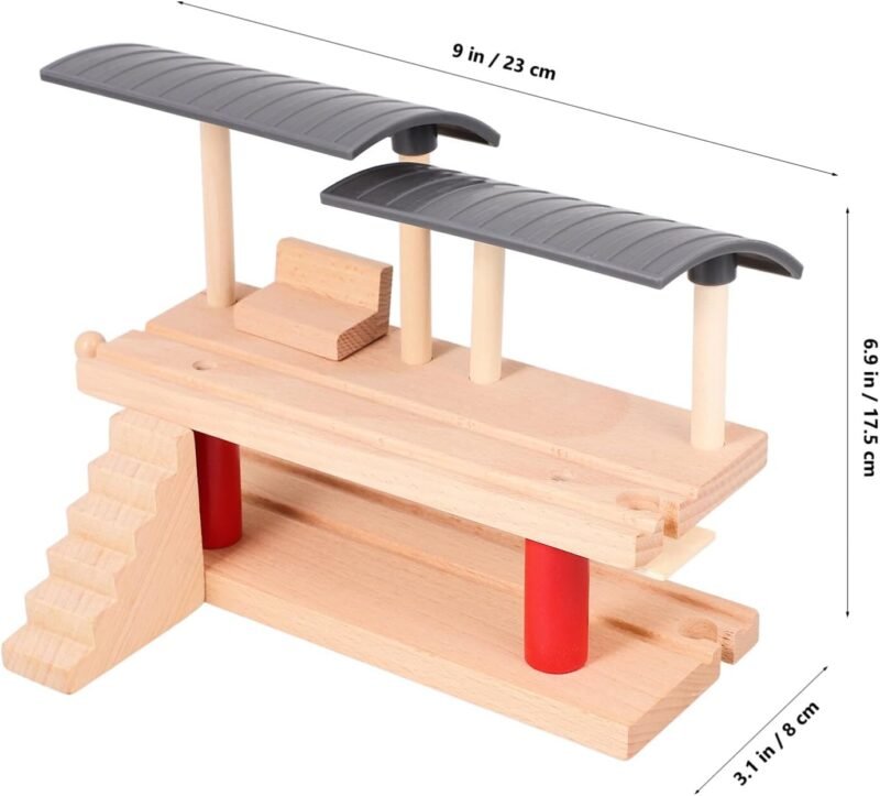 TOYANDONA Double-Deck Train Platform Toy for DIY Railway Scene Sturdy Track Accessory Interactive Educational Plaything for Boys and Girls Enhance Imagination and Fun - Image 5