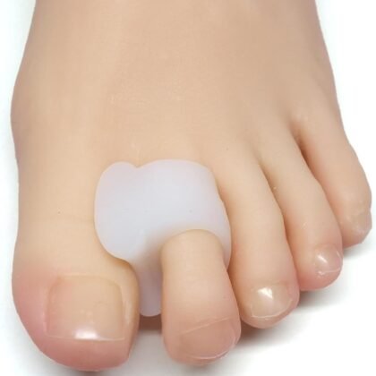 ZenToes Gel Toe Separators for Overlapping Toes, Bunions, Big Toe Alignment, Corrector and Spacer - 4 Pack (White)