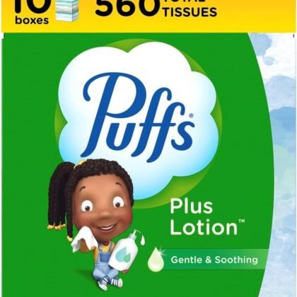 Puffs Plus Lotion Facial Tissues, 10 Cubes, 56 Tissues Per Box
