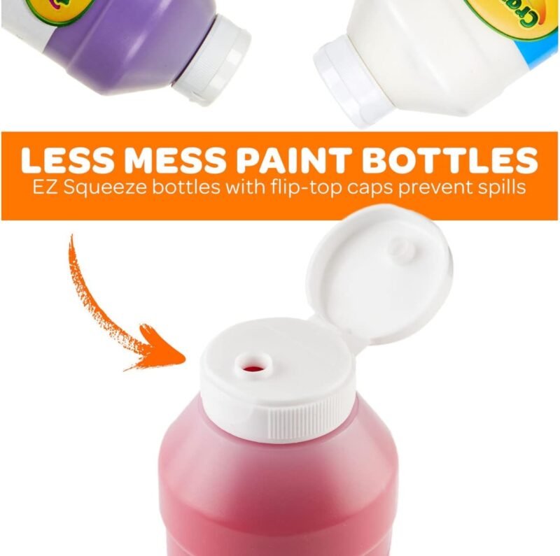 Crayola Washable Paint for Kids (12ct), Teacher Classroom Must Have, Bulk Paint Set, Nontoxic Kids Arts & Craft Supplies, Back to School Essentials, 16 Oz - Image 4