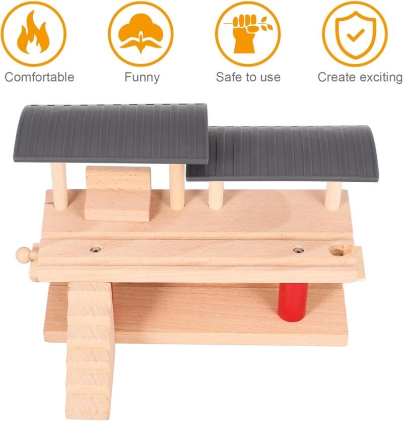 TOYANDONA Double-Deck Train Platform Toy for DIY Railway Scene Sturdy Track Accessory Interactive Educational Plaything for Boys and Girls Enhance Imagination and Fun - Image 8
