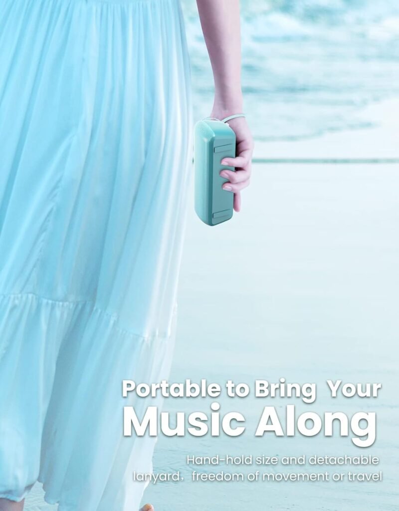 LENRUE Bluetooth Speaker,Wireless Portable Speakers with TWS, 16H Playtime,Loud Clear Sound for Home,Travel and Outdoor,Handfree Calls Compatible with for iPhone (Powder Blue) - Image 4