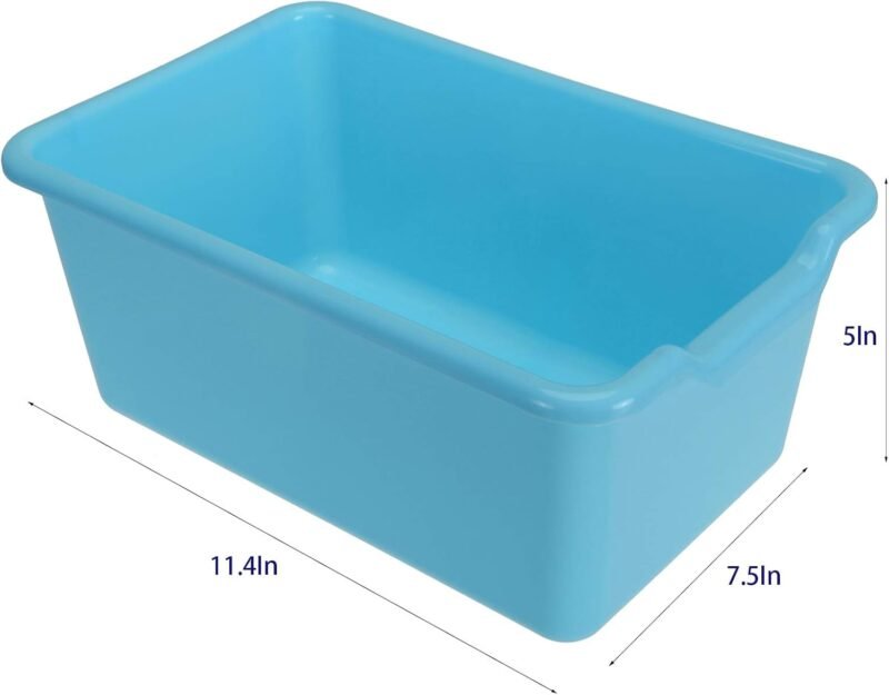 WUWEOT 16 Pack Cubby Bins Classroom Toys Bins, Plastic Books Storage Bins, Easy-to-Grip Stackable Crafts Organizer for Classroom, Nursery, Playrooms And Home Organization - Image 2