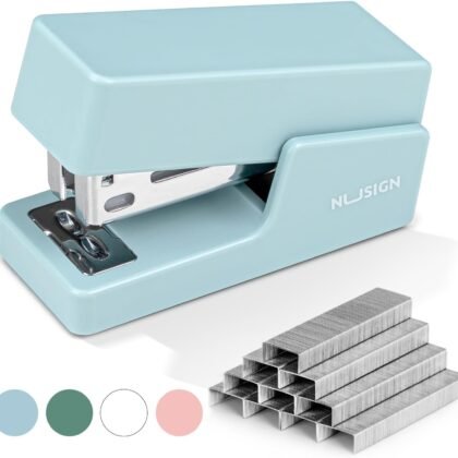 Mini Stapler with 830 Staples, Small Cute Desk Staplers, 25 Sheet Capacity, Blue