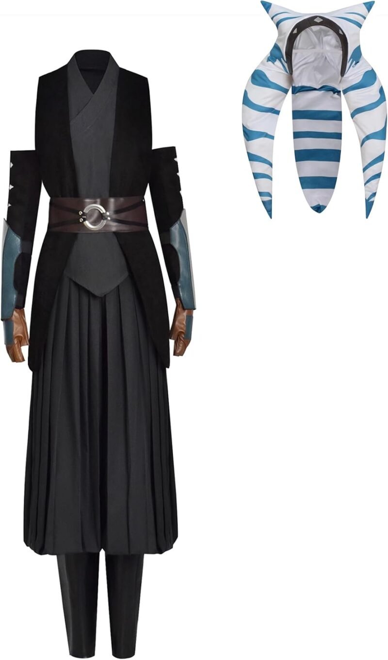 Adult Tano Costume Outsuit Cospaly Womens SW Rebels Suit with Headpiece Halloween Deluxe Fullset(M)