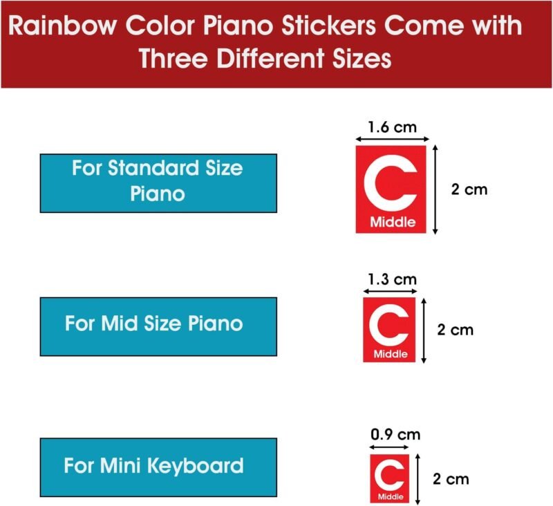 QMG Rainbow Color Piano and Keyboard Sticker and Kids Piano Learning Book Easy to Follow Instructions for Kids, Beginner Piano Book for Children, Easy Piano Sheet Music for Kids - Image 8