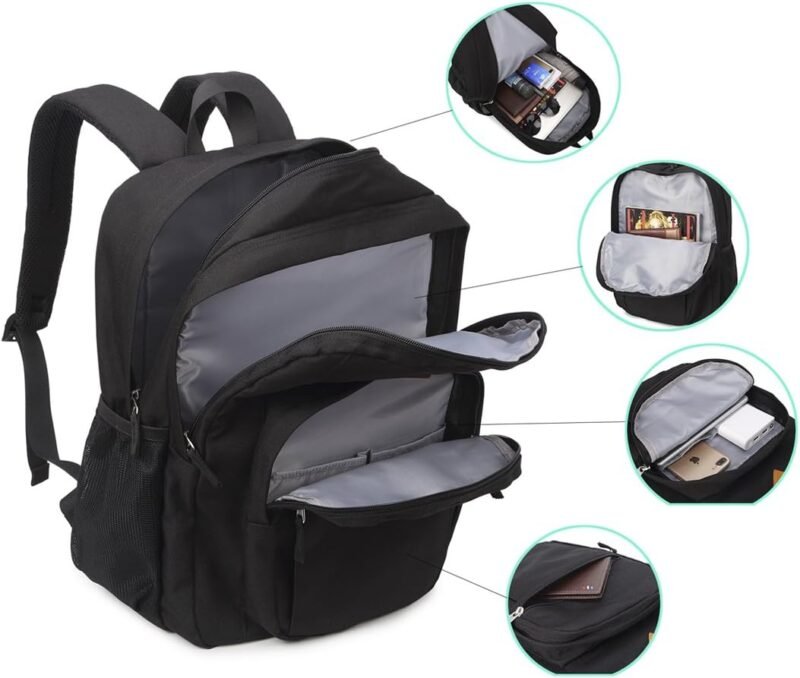 abshoo Classical Basic Travel Backpack For School Water Resistant Bookbag - Image 8