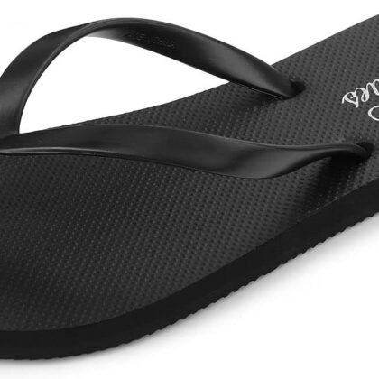 shevalues Slim Flip Flops for Women Beach Rubber Shower Shoes Basic Thong Sandals