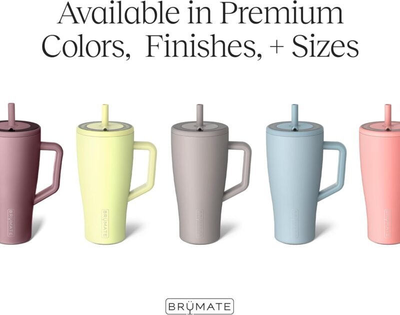 BrüMate Era 40 oz Tumbler with Handle and Straw | 100% Leakproof Insulated Tumbler with Lid and Straw | Made of Stainless Steel | Cup Holder Friendly Base | 40oz (Lilac Dusk) - Image 3