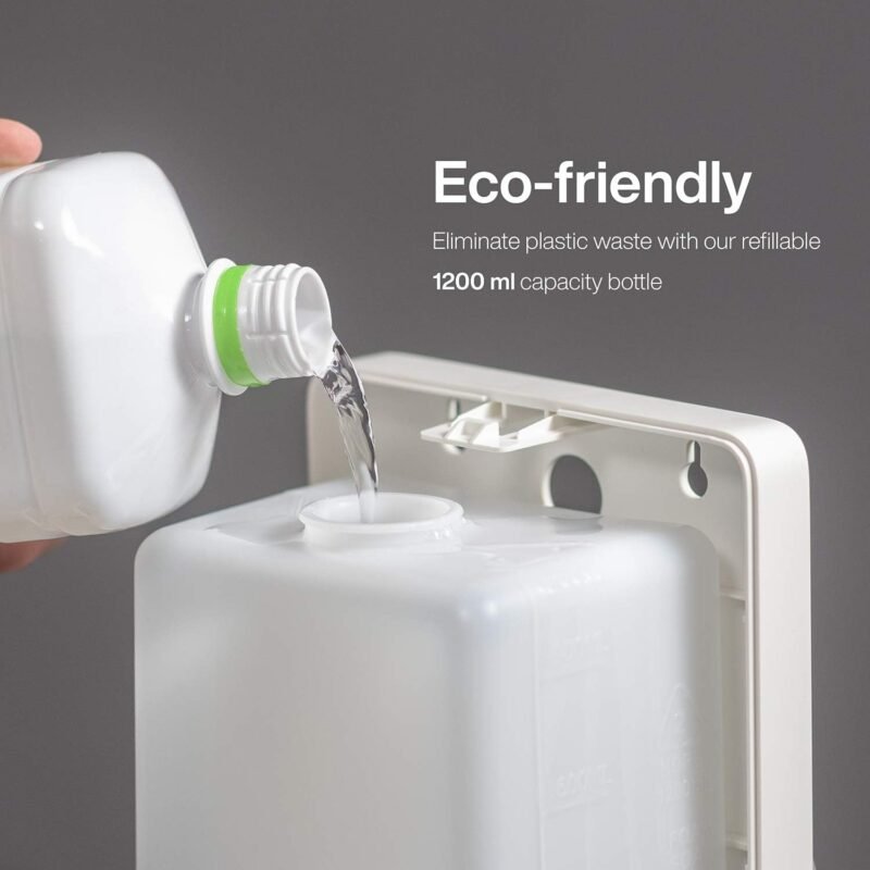 Luxton Home Automatic Hand Sanitizer Dispenser with Stand and Drip Catcher and Refillable Bottle for Restaurants, Schools, Churches - Sanitizer Stand - Image 5