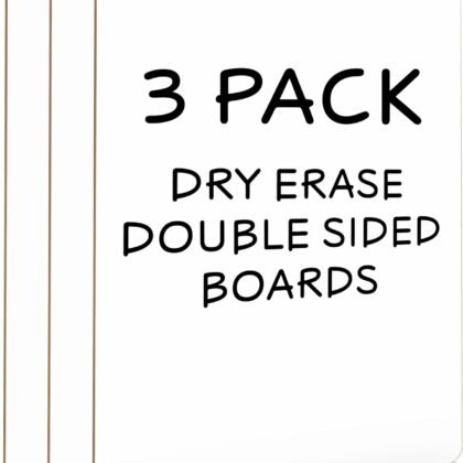 Scribbledo 3 Pack 9x12 Inch Small Dry Erase Boards, Mini Whiteboards Handheld Lapboards for Students, Home, Office, and Kitchen Use Dry Erase Board