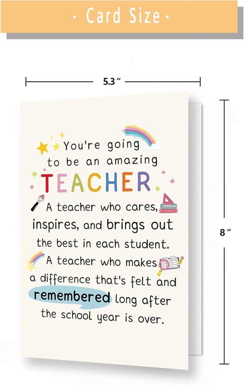 Best Teacher Graduation Gifts for Women Men, Funny New Teacher Card, First Year Gifts for Education Major - Image 2