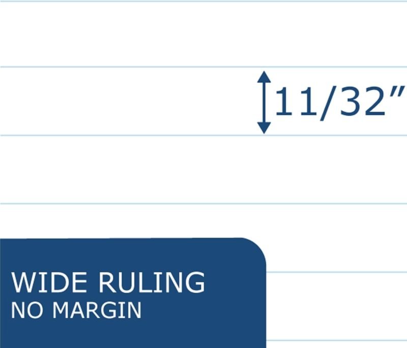 Roaring Spring 6"x9" Writing Tablet, 100 Sheets 15# White Paper, Wide Ruled, Heavy Back Board, Top Edge Bound - Image 3