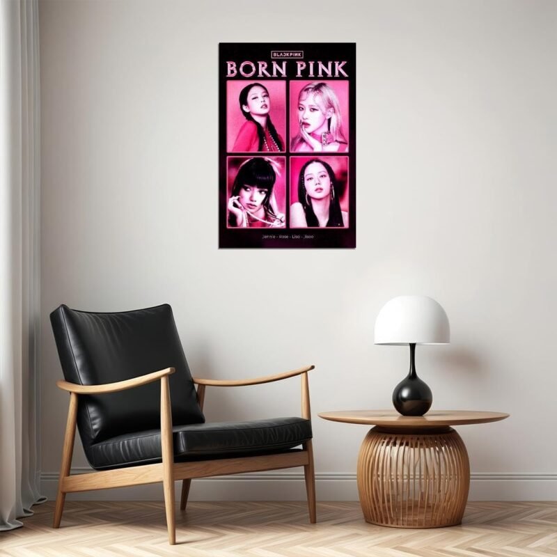 Blackpink Poster Born Pink Kpop Album Music Print Kpop Room Decor Girl Group Wall Art Perfect For Kpop Wall Collage 12x16 Poster - Image 5