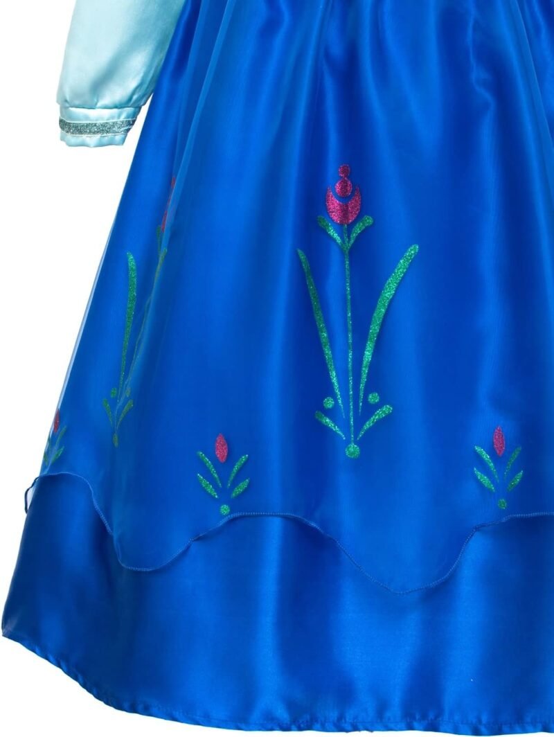Princess Costumes Birthday Party Dress Up for Little Girls/Long Sleeve with Cape - Image 7