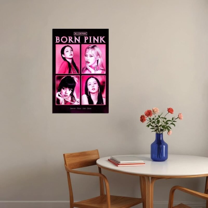 Blackpink Poster Born Pink Kpop Album Music Print Kpop Room Decor Girl Group Wall Art Perfect For Kpop Wall Collage 12x16 Poster - Image 4