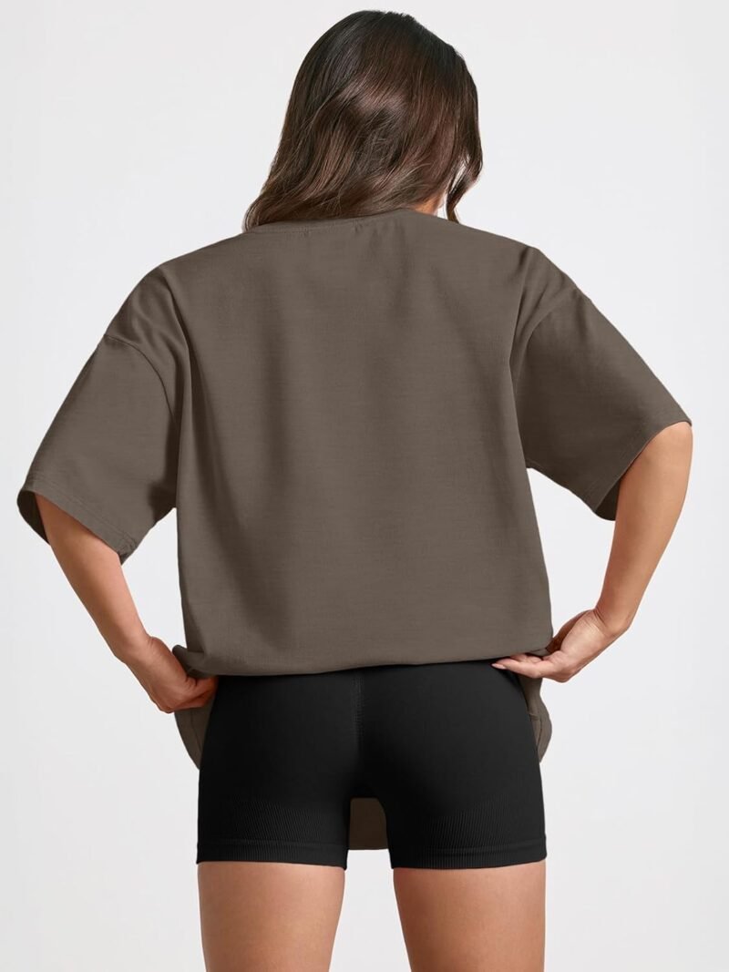 Trendy Queen Womens Oversized Summer T Shirts Fashion Workout Plus Size Tops Short Sleeve Beach Vacation Gym Clothes 2025 - Image 4