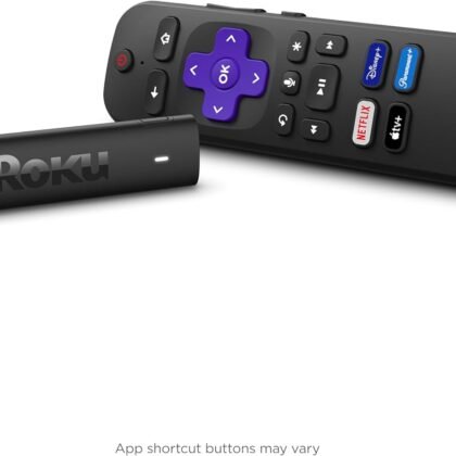 Roku Streaming Stick 4K - HDR & D. Vision Roku Streaming Device for TV with Voice Remote & Long-Range Wi-Fi - Free & Live TV (Renewed)