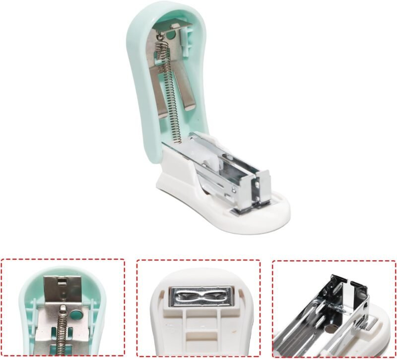 Lilaly 1 Pack Staplers for Desk Staplers, Blue Stapler, Miniature Stapler with Staples Staplers Office, Gift for Student or Office Use (Blue) - Image 4