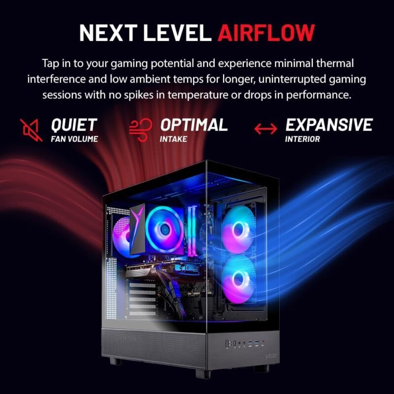 Skytech Gaming Azure 3 Desktop PC, Intel i5 14400F 2.5 GHz (4.7GHz), NVIDIA RTX 5060, 1TB NVMe SSD, 32GB DDR5 RAM 5200 RGB, 650W Gold PSU, Wi-Fi, Win 11 - Image 4