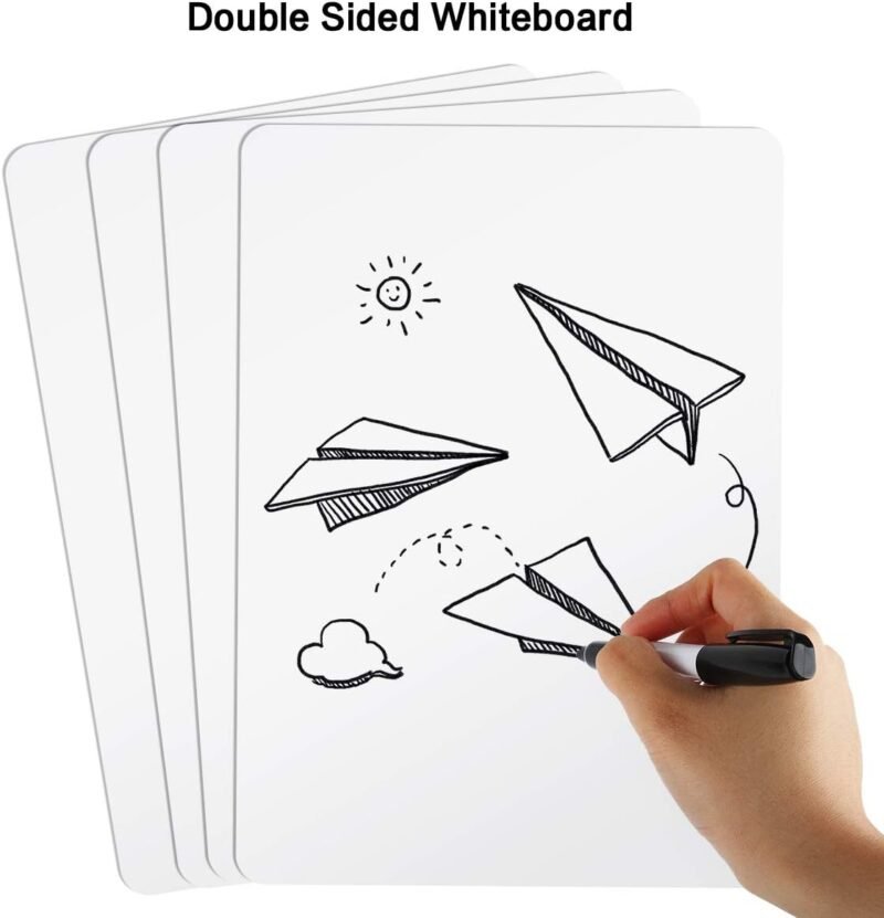 Dry Erase Lapboards, HERKKA 32 Pack Double Sided Dry Erase Lap Boards 9 x 12.5 Inch Small Dry Erase Boards for Students Classroom Teacher Supplies - Image 3