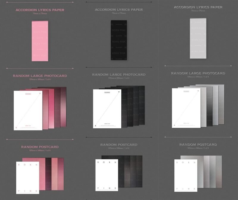 YG PLUS Blackpink - Born Pink [Box Set ver.] 2nd Album+Folded Poster (Pink ver.) - Image 4