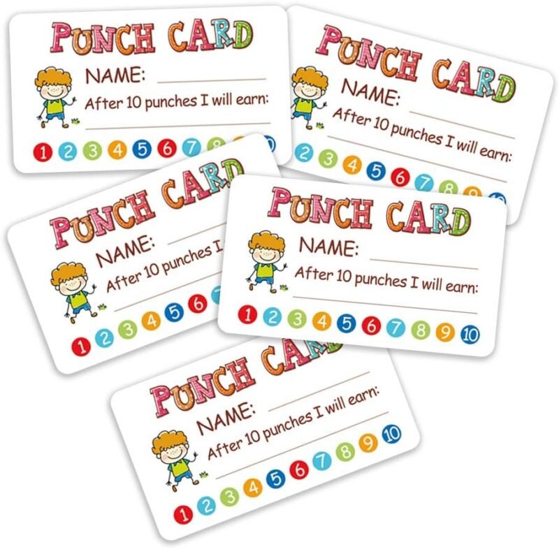 Punch Card, 100pcs Reward Incentive Card for Teacher, Behavior Chart for Kids, Homeschool Classroom Supplies for Motivation - Image 4