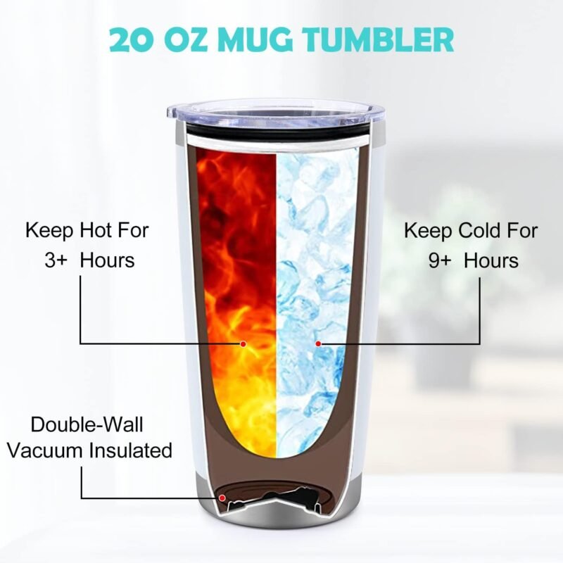 Best Teacher Appreciation Gifts,20 OZ Insulated Tumbler for Women Teacher,Unique Gift Ideas from Students - Funny Socks Thank You Basket Box for New Teachers,Christmas Gifts for Teachers - Image 2