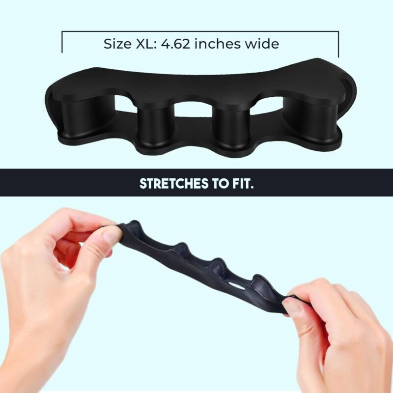 Size XL Toe Separators - Over 50% Thicker & More Durable - Dr. Recommended - Loved by Those with Bunions or Plantar Fasciitis - Toe Spacers for Athletic Mobility (Extra Large) - Image 9