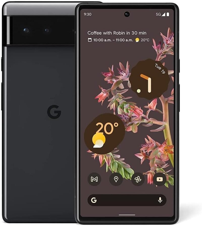 Google Pixel 6 5G, US Version, 128GB, Stormy Black - Unlocked (Renewed)