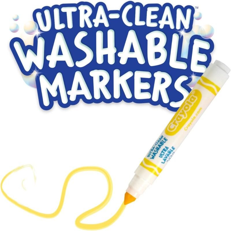 Crayola Ultra Clean Washable Broad Line Markers (12 Boxes), Bulk Classroom Markers for Kids, 10 Colors, Teacher Classroom Must Have, Bulk School Supplies for Kids - Image 5