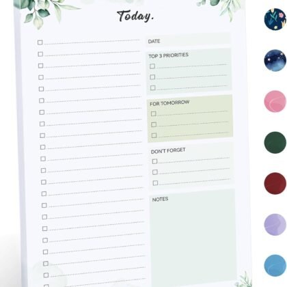 To Do List Pad - To Do List Notebook for Work with 52 Sheets, Undated Daily Planner Perfect for Daily Tasks and Goal Setting, To Do List Notepad Suitable for Office, Home and School-Nature