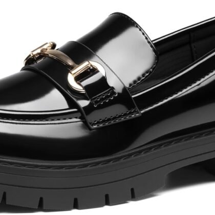 DREAM PAIRS Girls Loafers Chunky Platform Slip On Loafers School Uniform Dress Shoes