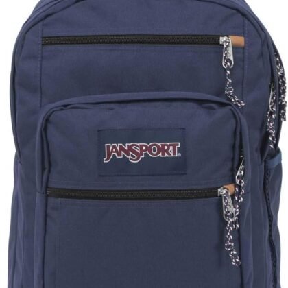 JanSport Cool Backpack, with 15-inch Laptop Sleeve - Large Computer Bag Rucksack with 2 Compartments, Ergonomic Straps, Navy