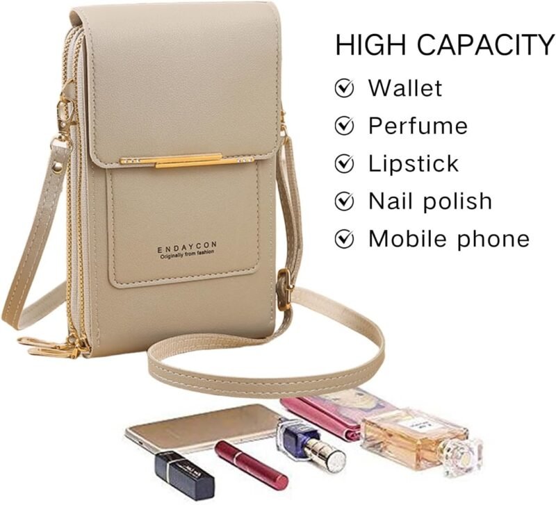Small Crossbody Cell Phone Bag for Women, Mini Shoulder Purse with Credit Card Slots - Image 3