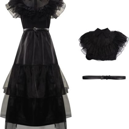 Toitaly Black Dress Women Girls Cosplay Costume Academy Uniform Party Princess Dresses Halloween Outfit
