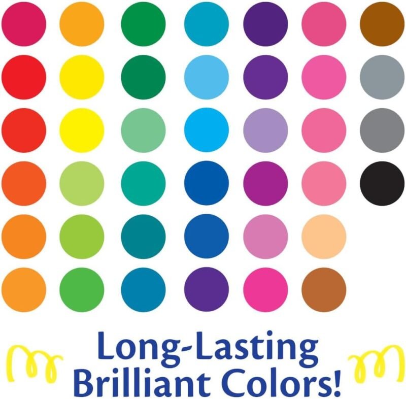 Crayola Ultra Clean Fine Line Washable Markers for School (40ct), Colored Markers for Kids, Coloring Book Art Supplies, Back to School Supplies for Teachers - Image 6