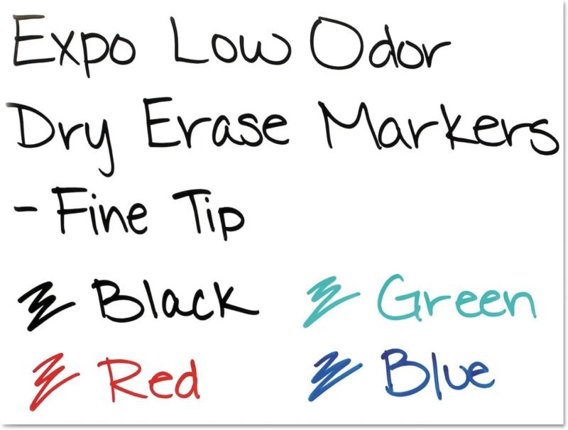 EXPO 86074 Low Odor Dry Erase Marker Fine Point Assorted 4/Set - Image 4