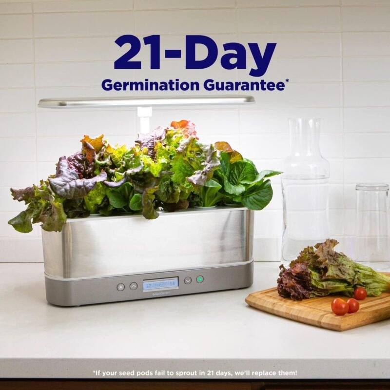 AeroGarden Harvest Elite Slim Indoor Garden Hydroponic System with LED Grow Light and Herb Kit, Holds up to 6 Pods, Platinum - Image 3
