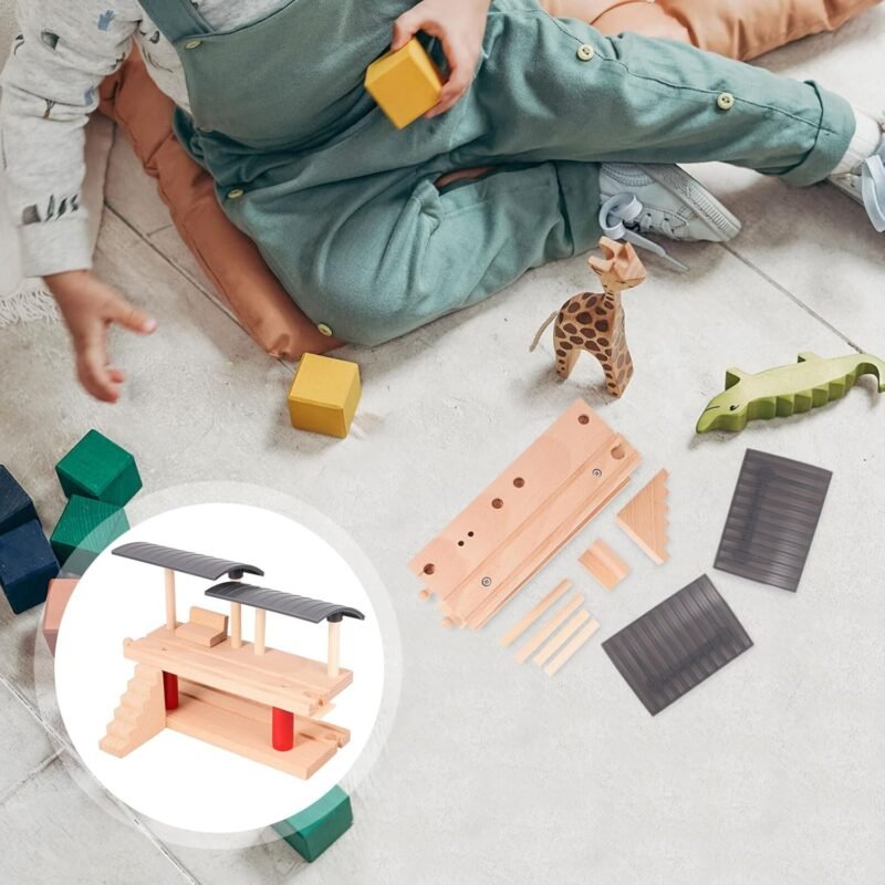 TOYANDONA Double-Deck Train Platform Toy for DIY Railway Scene Sturdy Track Accessory Interactive Educational Plaything for Boys and Girls Enhance Imagination and Fun - Image 4