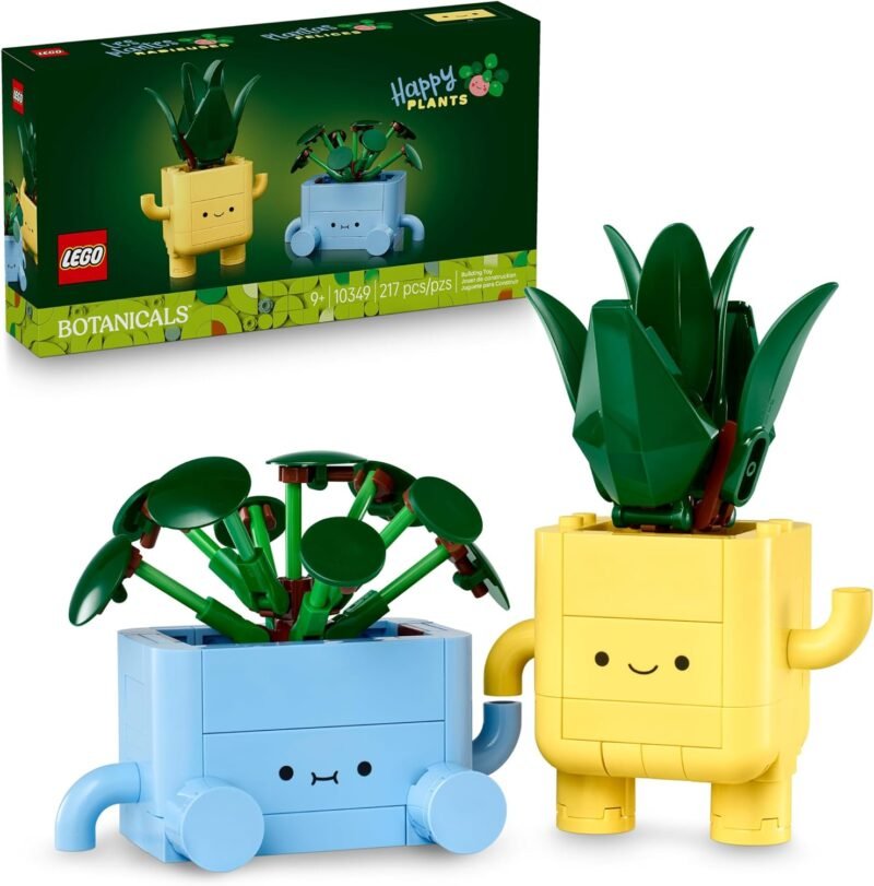 LEGO Botanicals Happy Plants Building Toys - Bedroom or Dorm Room Decor for Girls, Boys, & Adults, Desk or Shelf Display - Birthday Gift Ideas for Kids, Ages 9+ - 10349